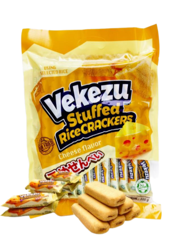 Vekezu Stuffed Rice Crackers(Cheese flavor)300g