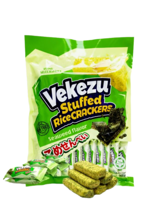 Vekezu Stuffed Rice Crackers(Seaweed flavor)300g